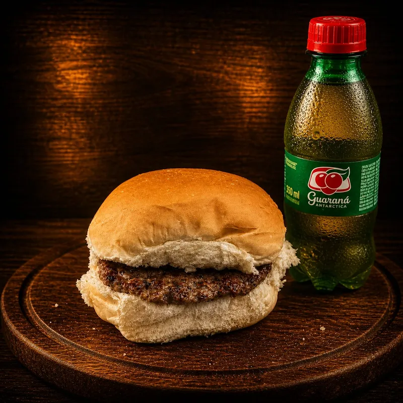 Hambúrguer e Refrigerante