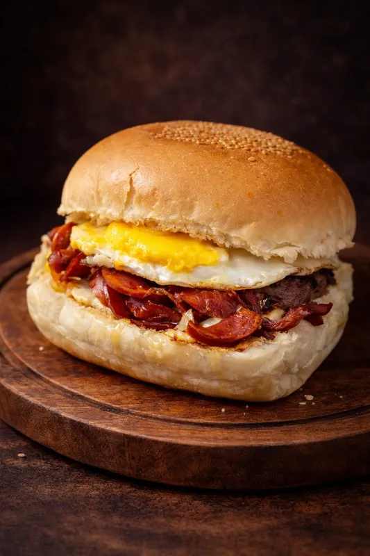 N°08 - X-Egg com Hambúrguer