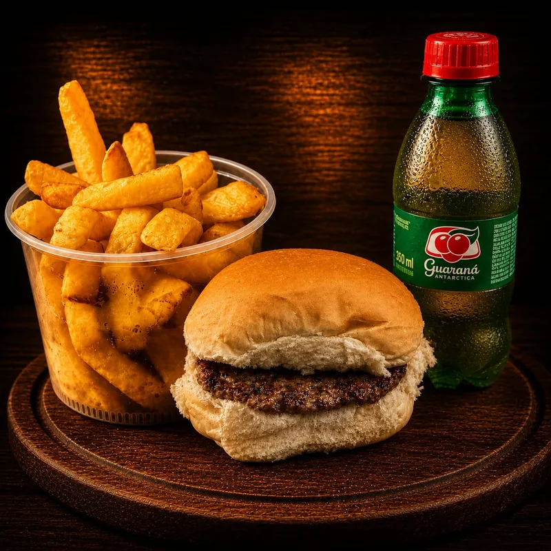 Hambúrguer, Refri e Batata